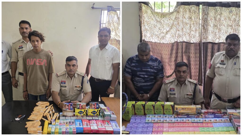 Illegal hookah sale : हुक्का फ्लेवर की अवैध बिक्री पर पुलिस का शिकंजा, 