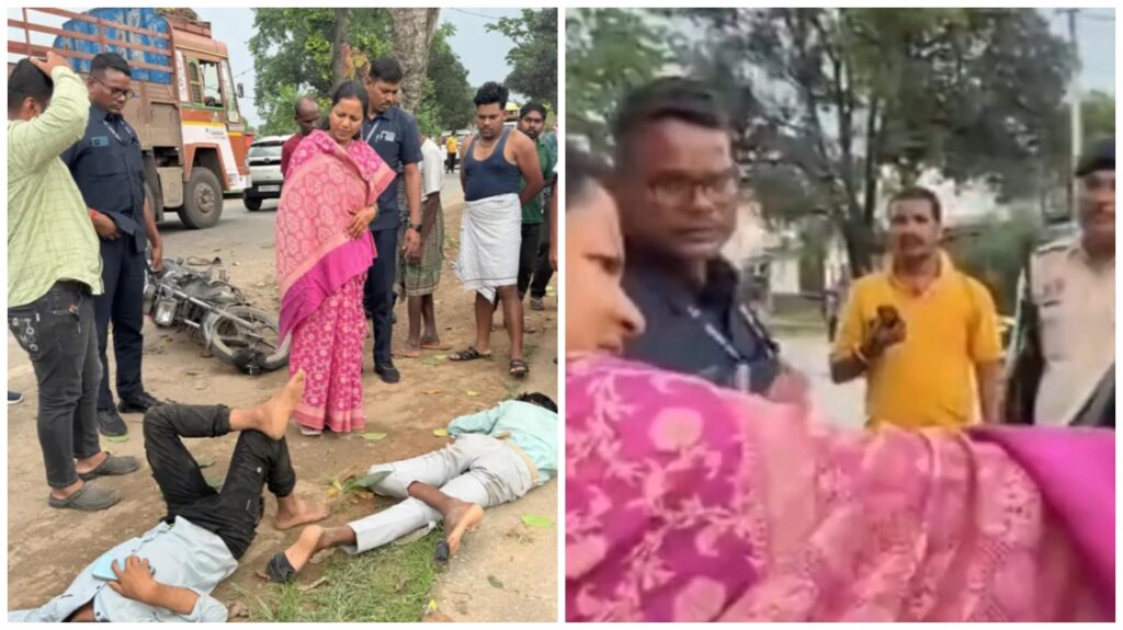 Minister Saves Lives : मंत्री लक्ष्मी राजवाड़े ने दिखाई मानवता, सड़क हादसे में घायलों की जान बचाई,
